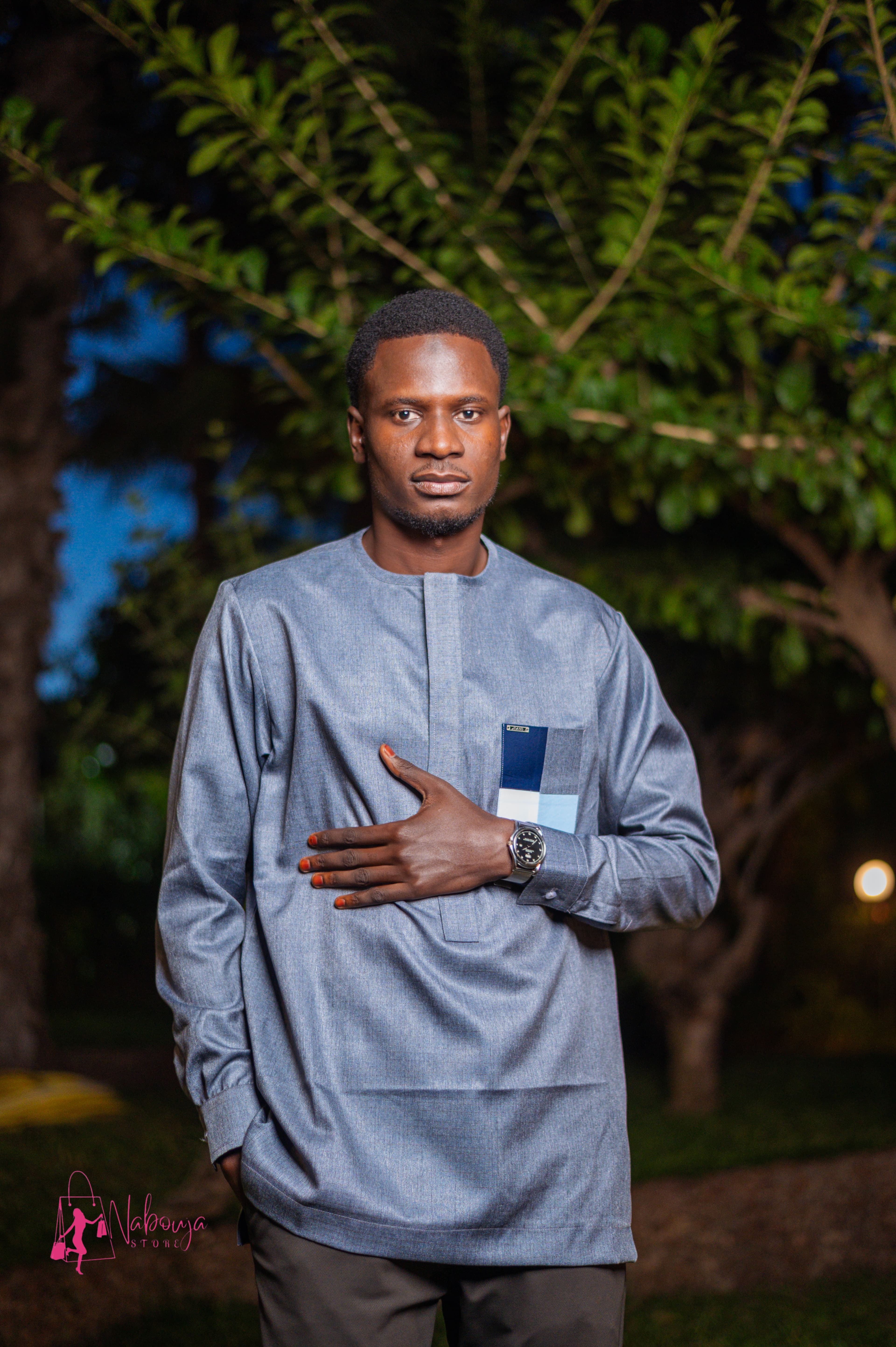 Chemise Bleu Marine Imprimé