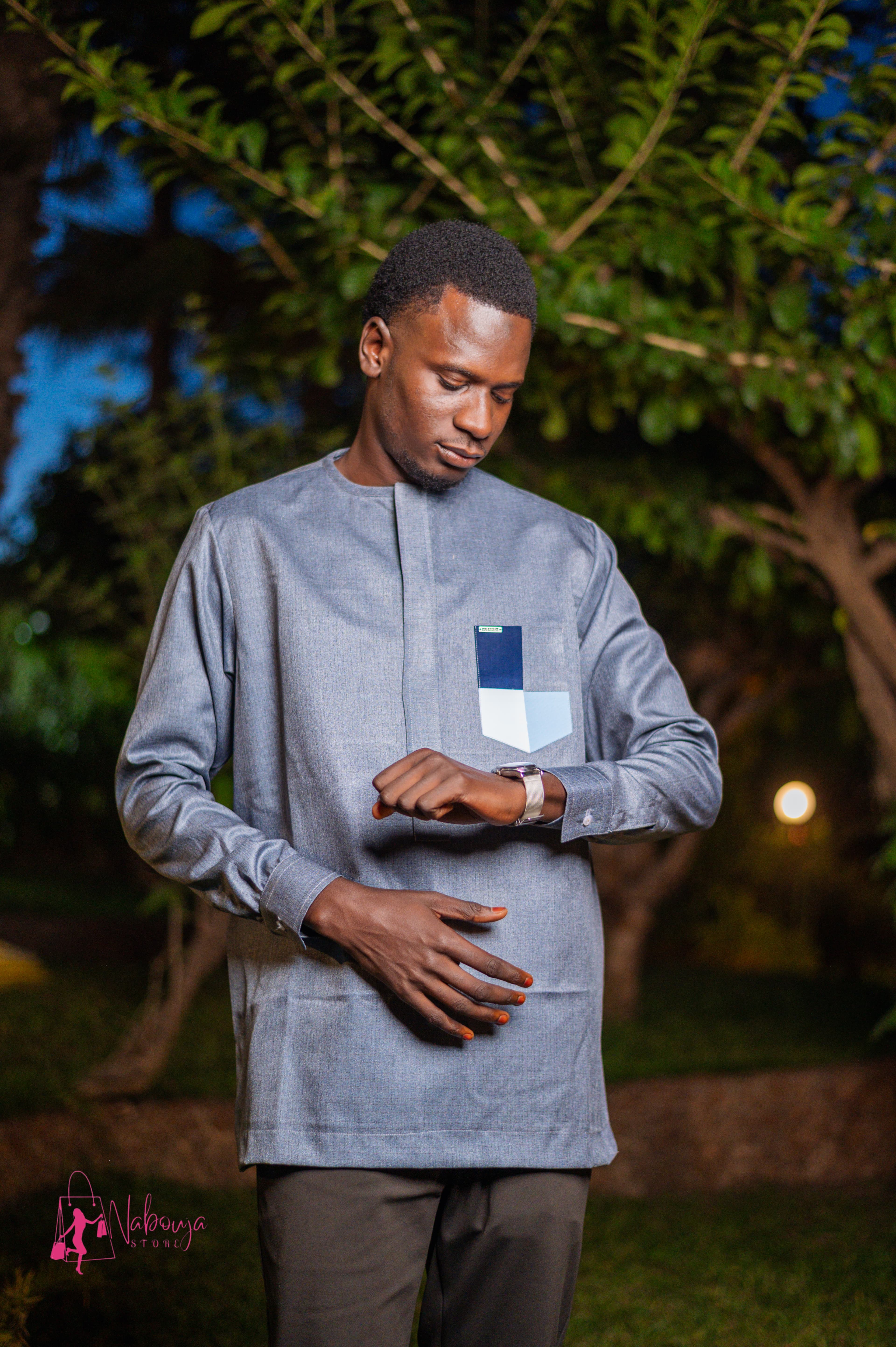 Chemise Kaki Poche Contrastée