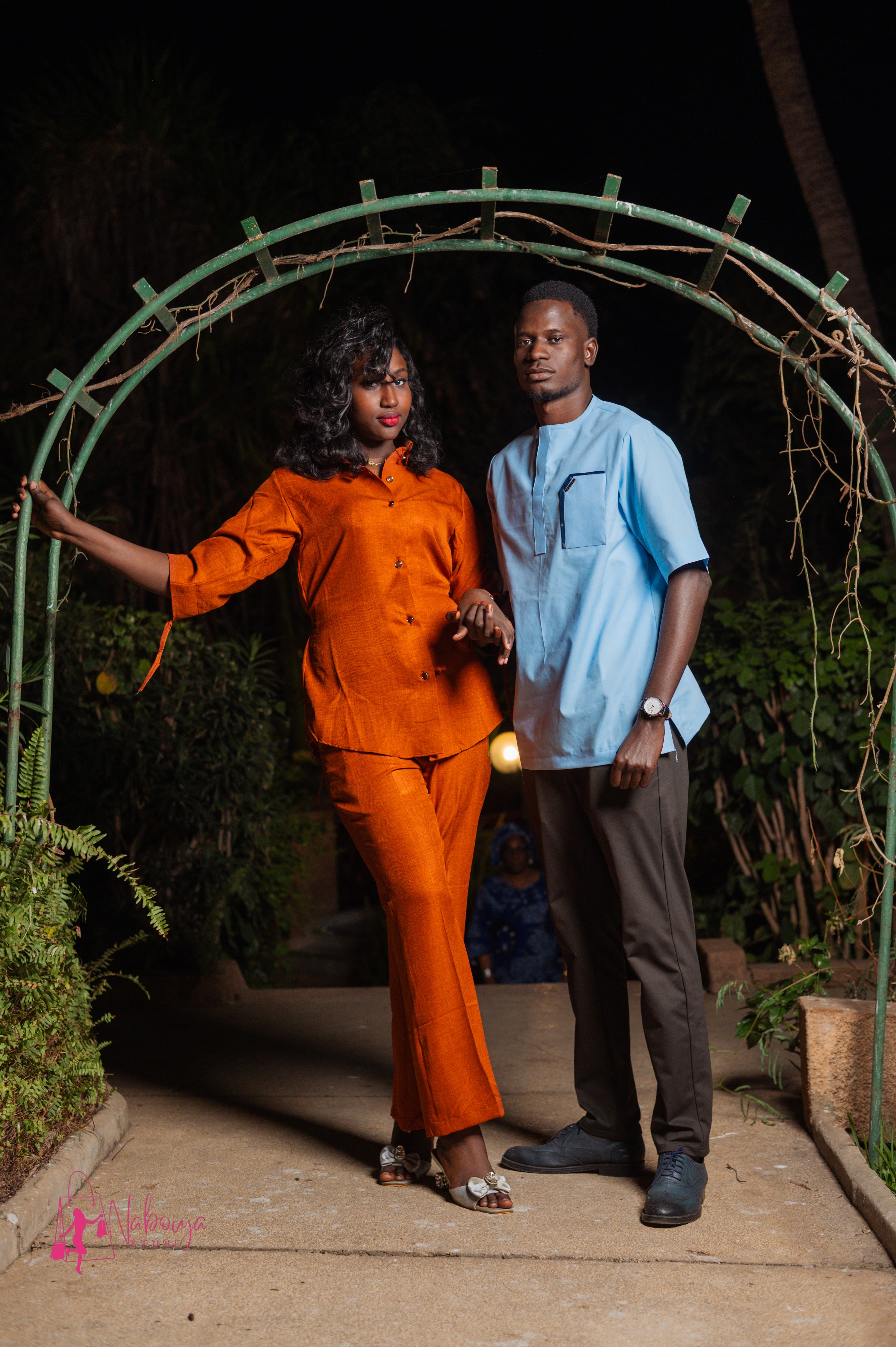 Ensemble Couple Rose et Blanc